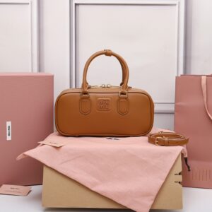 Miu Miu Cognac Arcadie Leather Mini-bag | Miu Miu