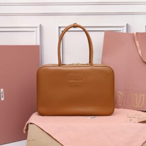 Miu Miu Cognac Leather Beau Bag | Miu Miu
