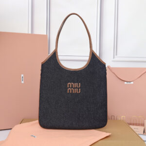 Miu Miu Blue/brandy Ivy Denim Bag | Miu Miu