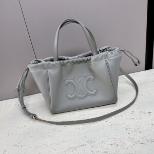 Celine 2023 Small Triomphe Drawstring Cabas – Blue gray  Handle Bags, Handbags – CEL272330 |