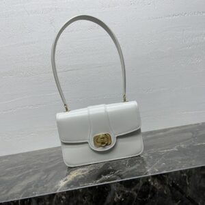 Celine Josephine Teen Leather Shoulder Bag Women’s White