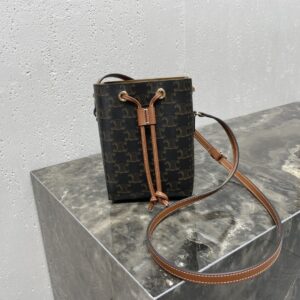 Celine TEEN CLARA BAG IN TRIOMPHE CANVAS AND CALFSKIN – |
