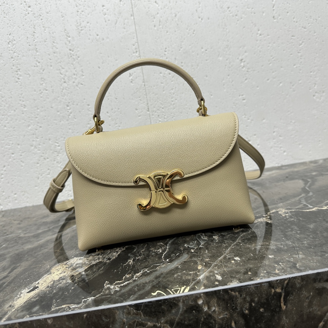 Celine Women Nino Leather Handbag |GREEN