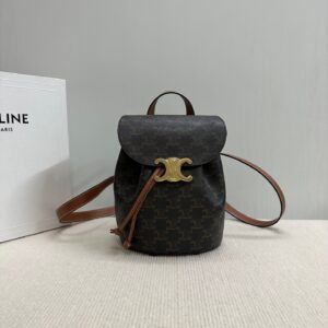 Celine BACKPACK CELINE BONNIE IN Triomphe Canvas and calfskin