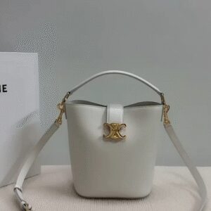 Celine SMALL BUCKET LOUISE IN SMOOTH CALFSKIN – RICE | CELINE