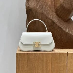 Celine TEEN CELINE LOLA IN SHINY CALFSKIN – WHITE COTTON |