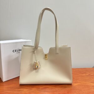 Celine Cabas 16 Bag – White Shoulder Bags, Handbags –