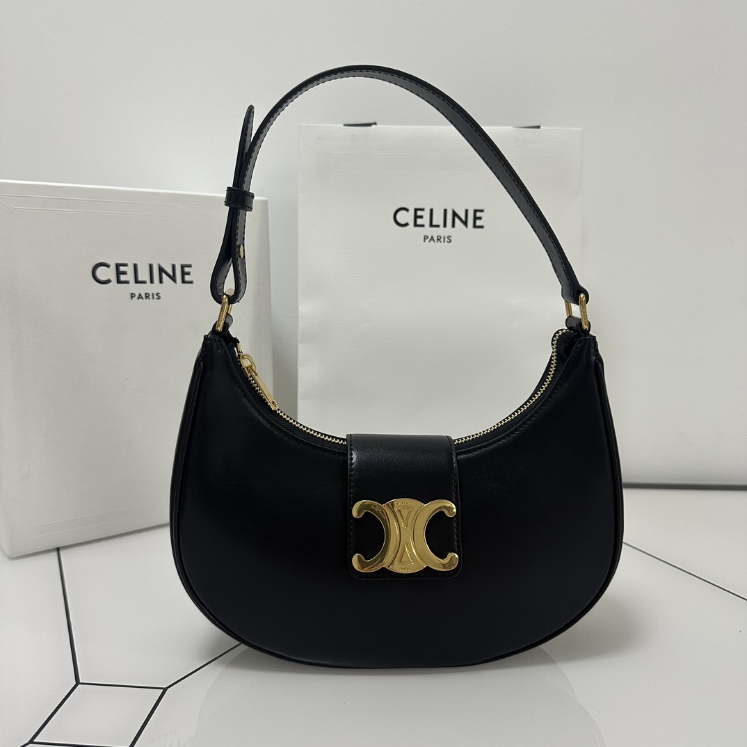 CELINE Smooth Calfskin Medium Strap Ava Triomphe
