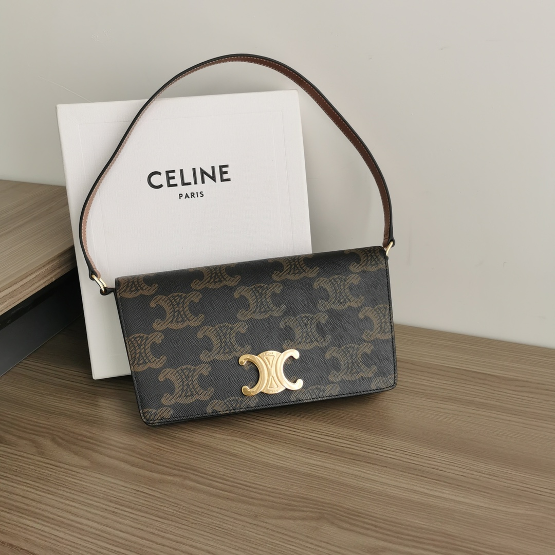 Celine MULTIPOCHETTE IN TRIOMPHE CANVAS and calfskin – TAN