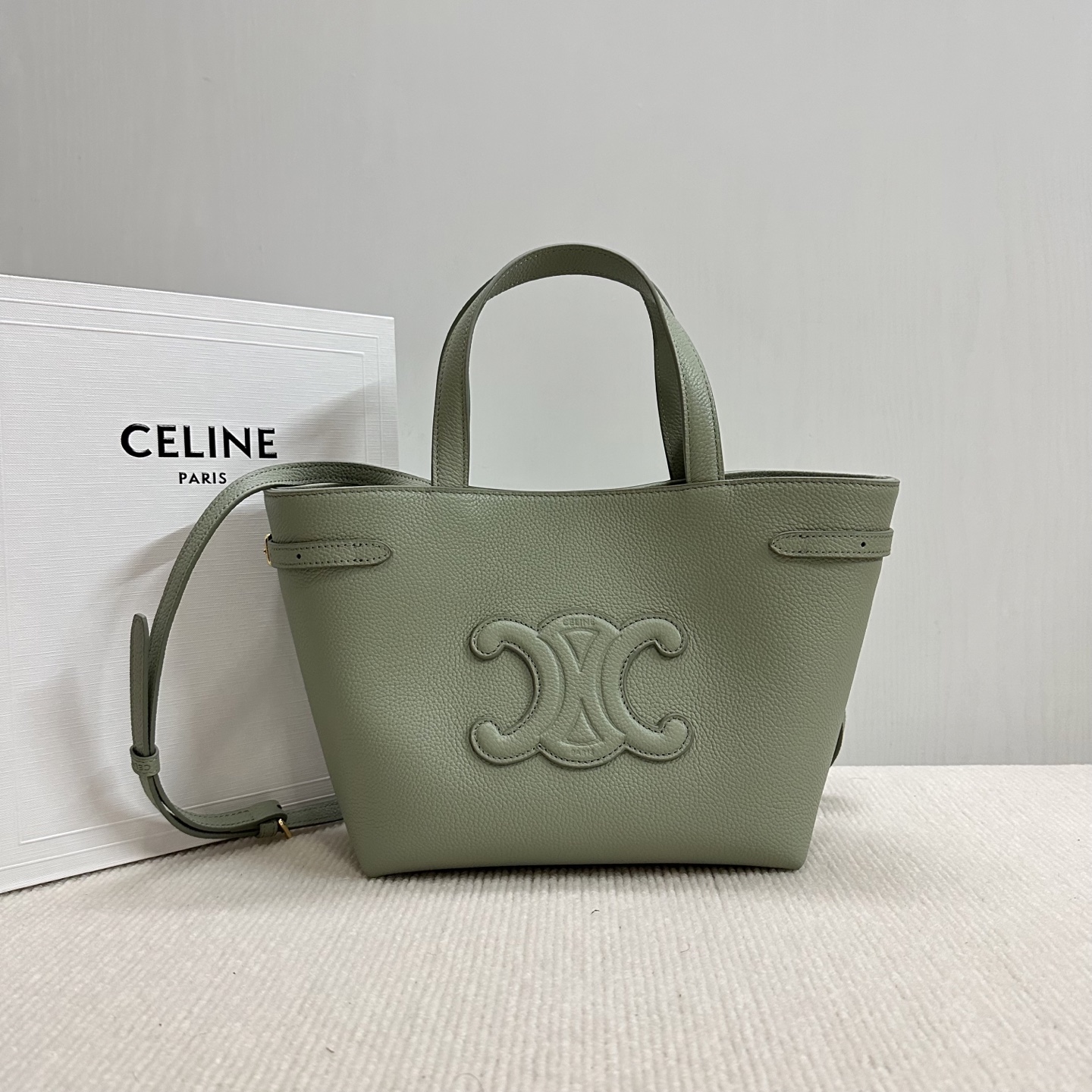 Celine Women’s GrEEN Mini Cabas Anais Cuir Triomphe
