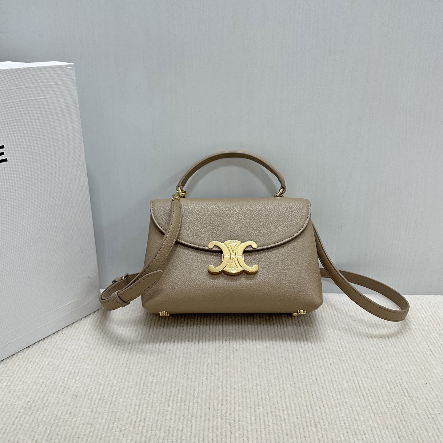 Celine TEEN NINO BAG IN SUPPLE GRAINED CALFSKIN BROWN – Smoked