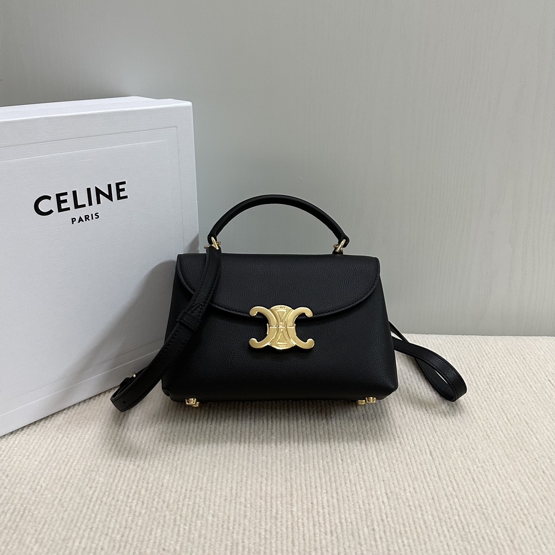 Celine TEEN NINO BAG IN SUPPLE GRAINED CALFSKIN – BLACK