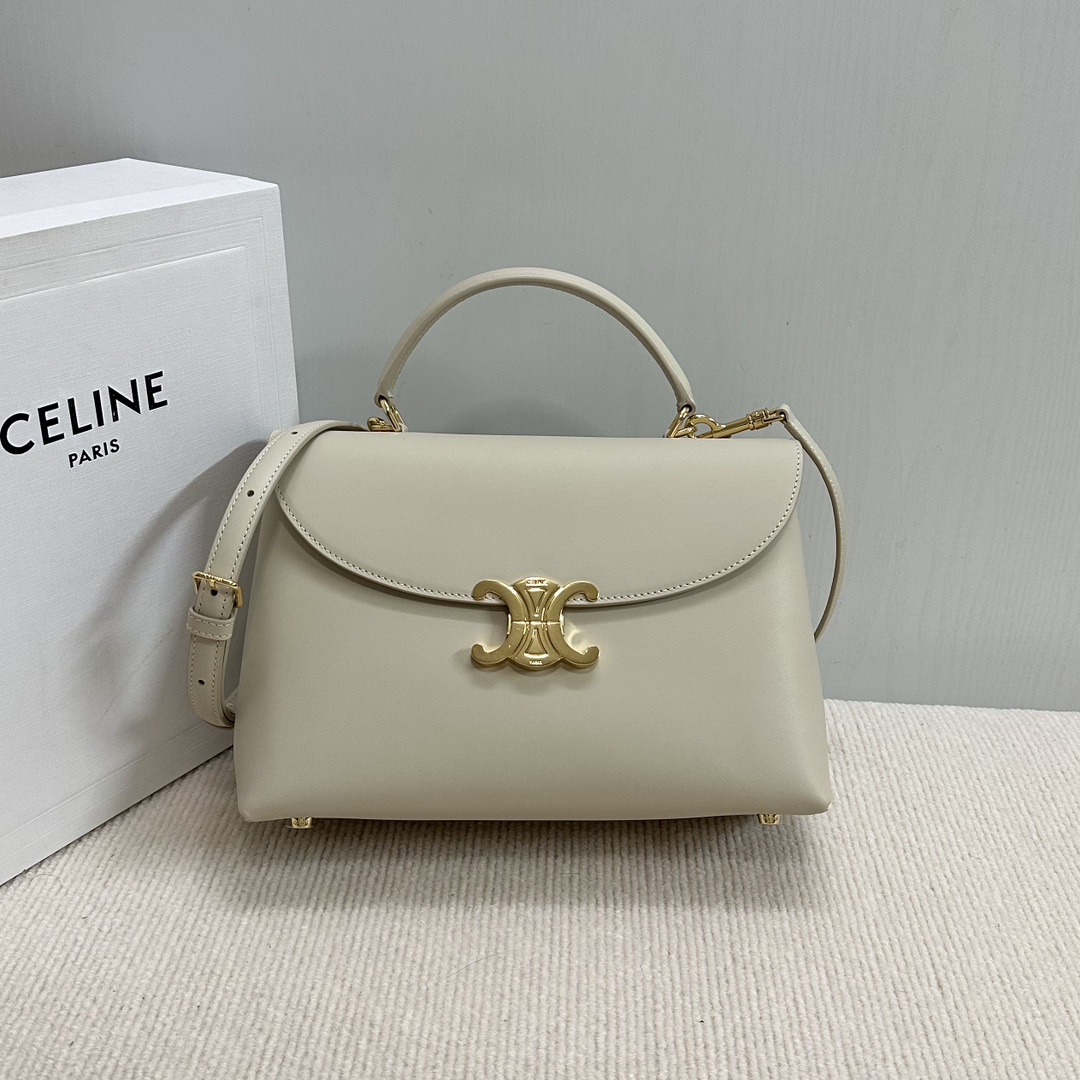 CELINE Supple Calfskin Medium Nino Cappuccino