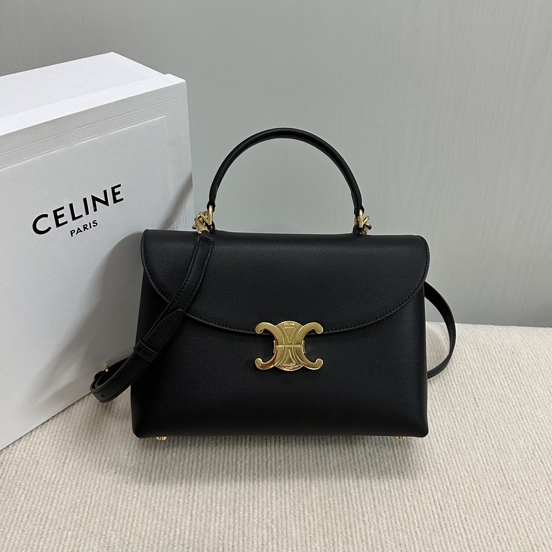 CELINE Supple Calfskin Medium Nino Black 1670584