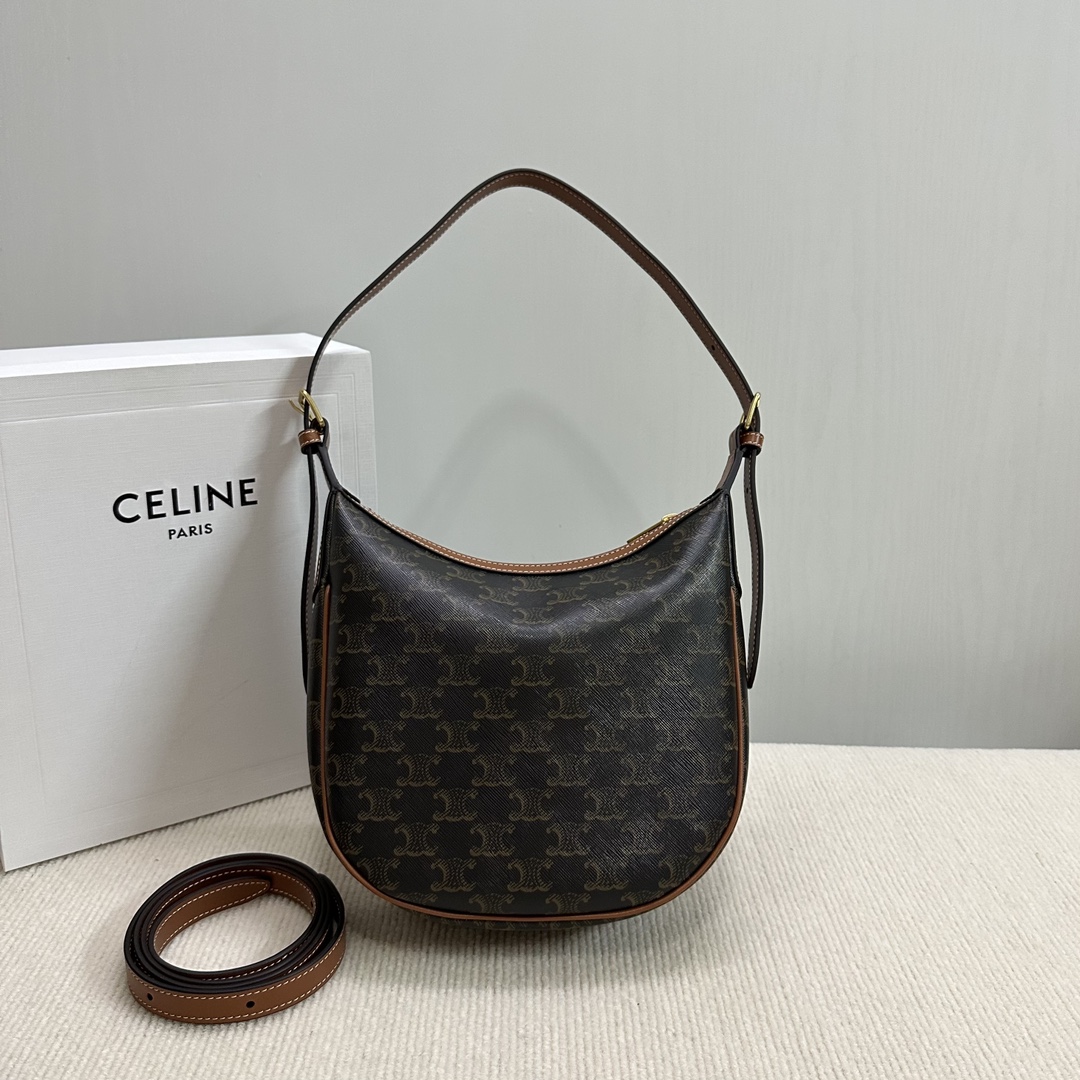 Celine SMALL HELOÏSE BAG IN TRIOMPHE CANVAS AND