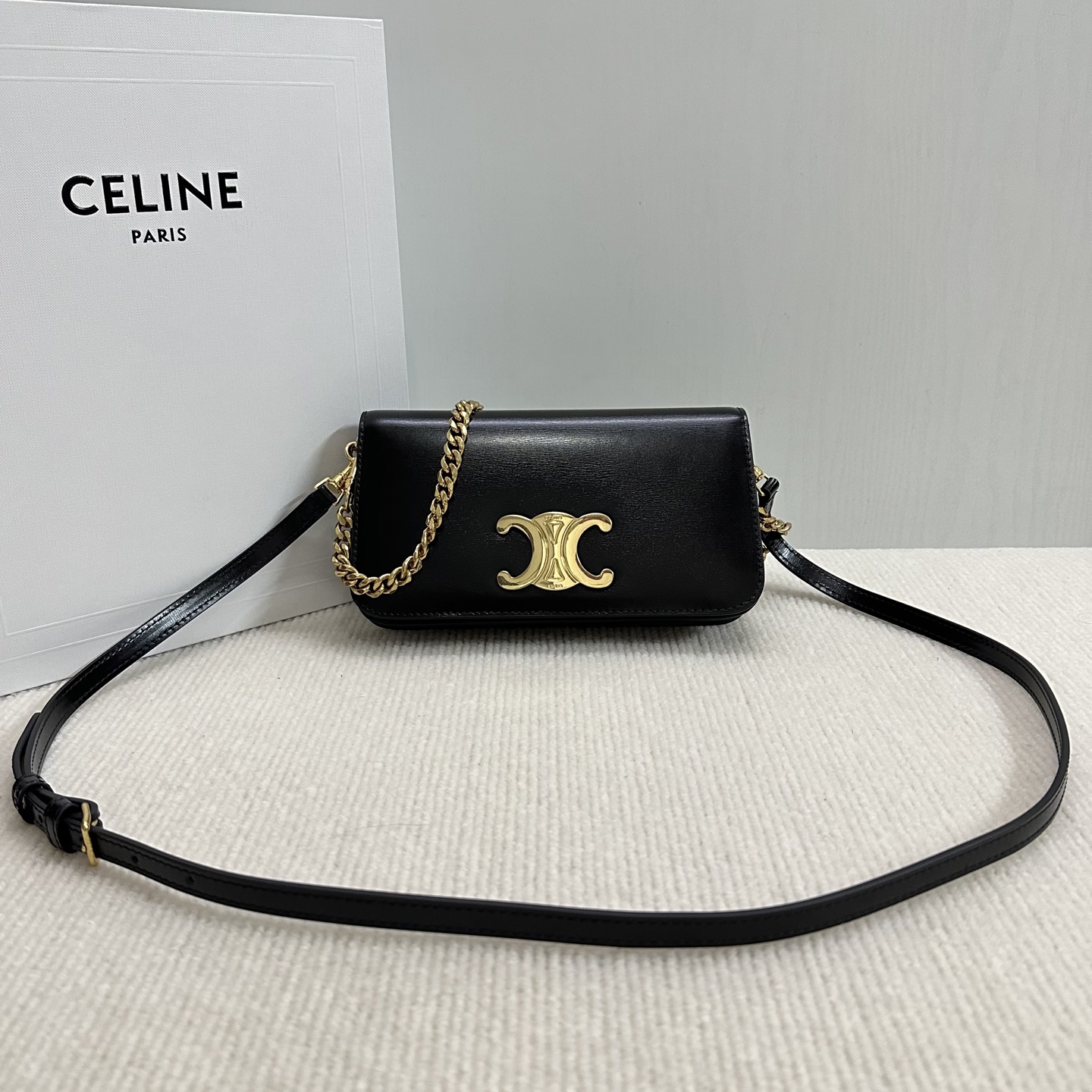 Celine MULTIPOCHETTE IN SHINY CALFSKIN – BLACK | CELINE