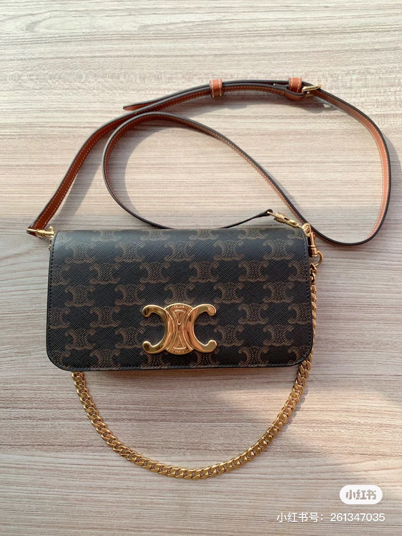 Celine MULTIPOCHETTE IN TRIOMPHE CANVAS and calfskin – TAN |