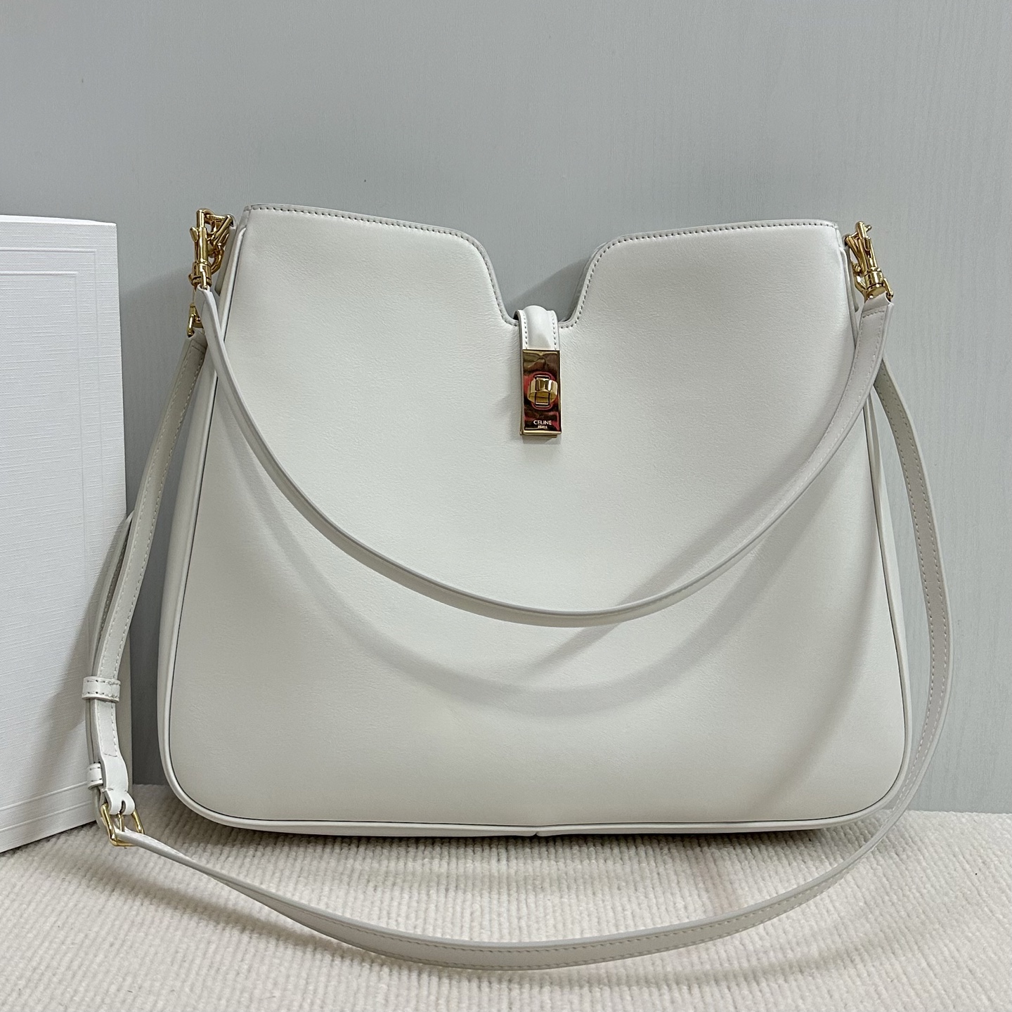 Celine SMALL CAMILLE 16 SOFT BAG IN SMOOTH CALFSKIN – RICE | CELINE
