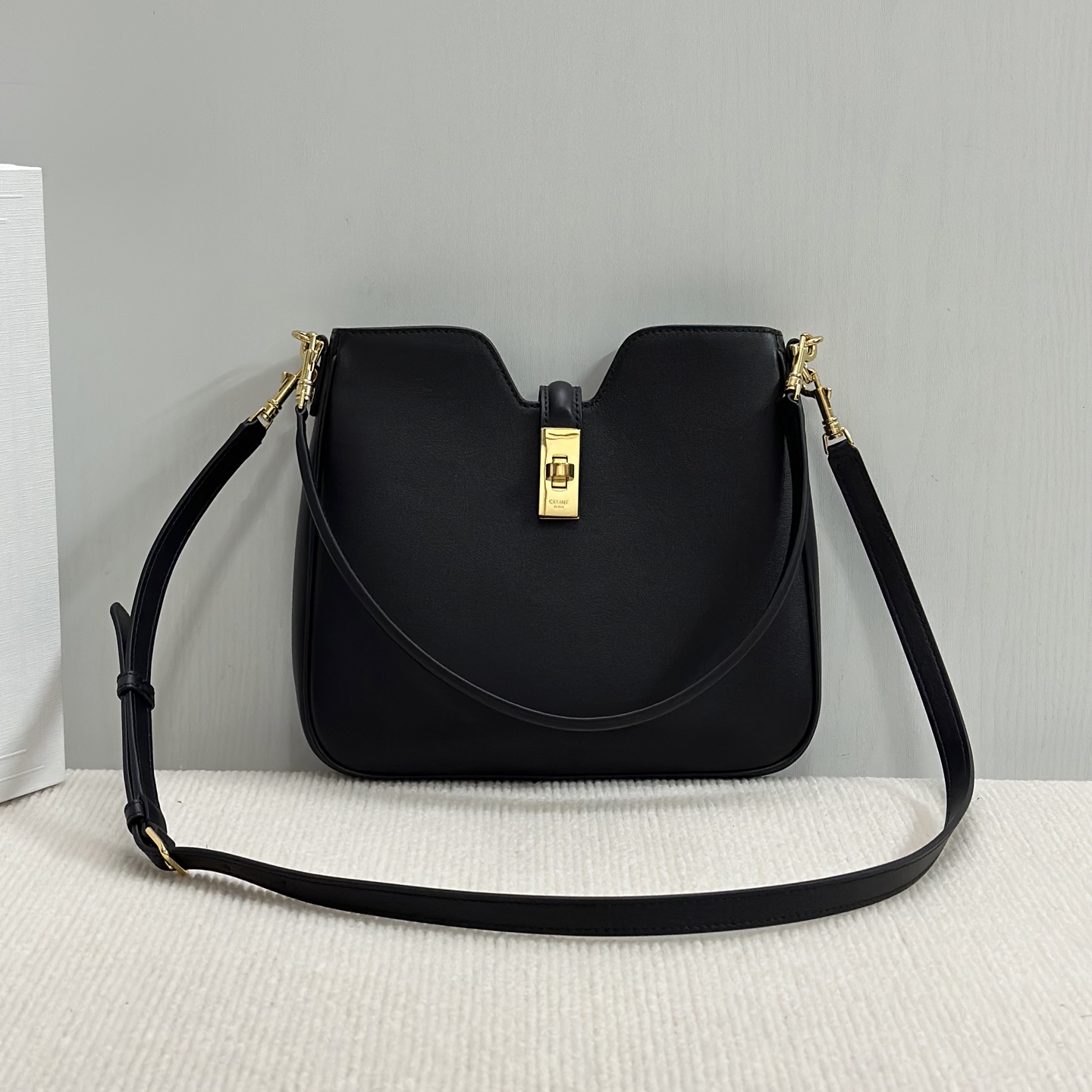 Celine SHOULDER CAMILLE 16 SOFT IN SMOOTH CALFSKIN – BLACK