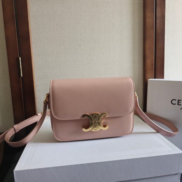 CELINE Shiny Calfskin Teen Triomphe Vintage Pink 1364809