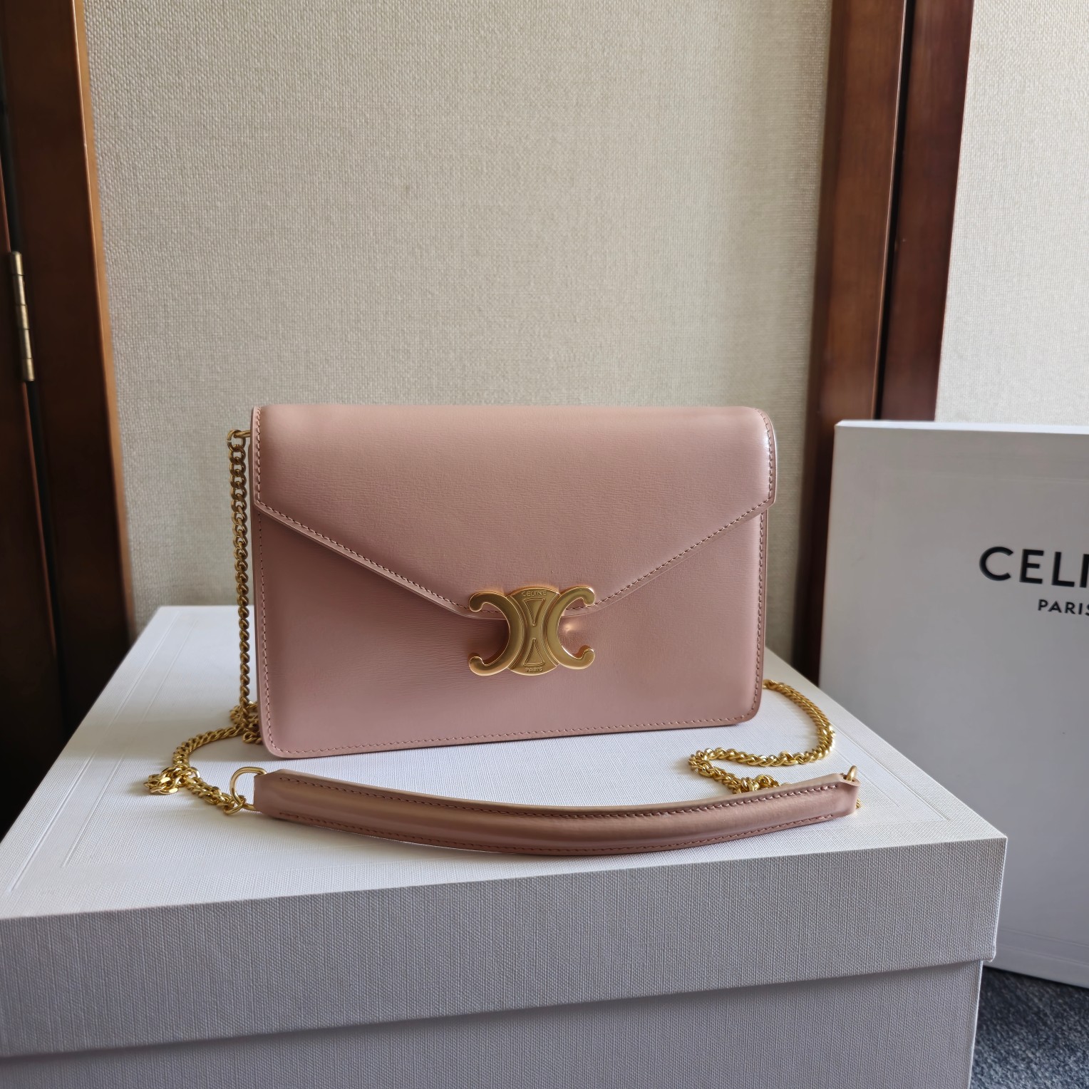Celine Margo Wallet On Chain Mini Borsa in Pink |