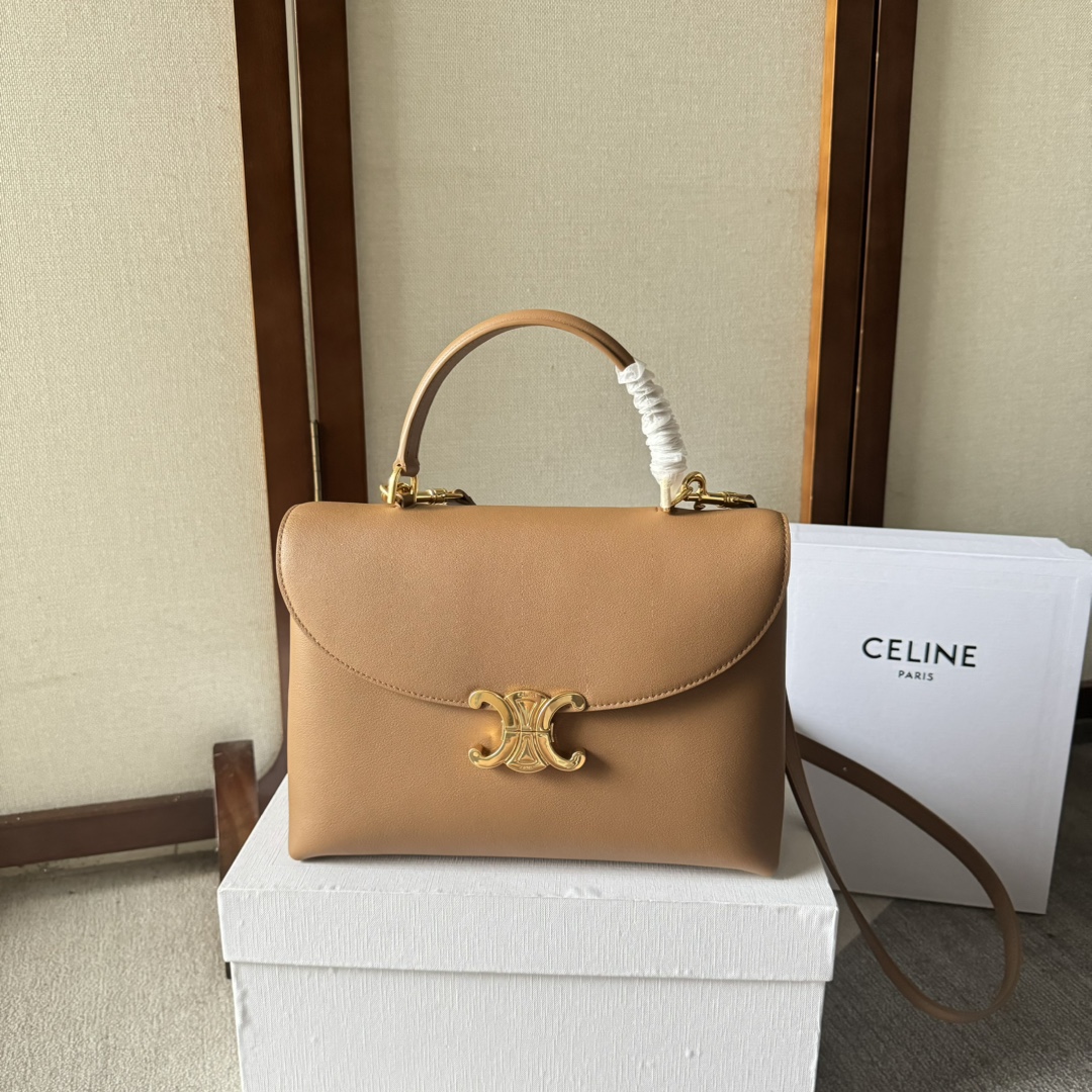 Celine MEDIUM NINO BAG in SUPPLE GRAINED CALFSKIN – BRONZE |