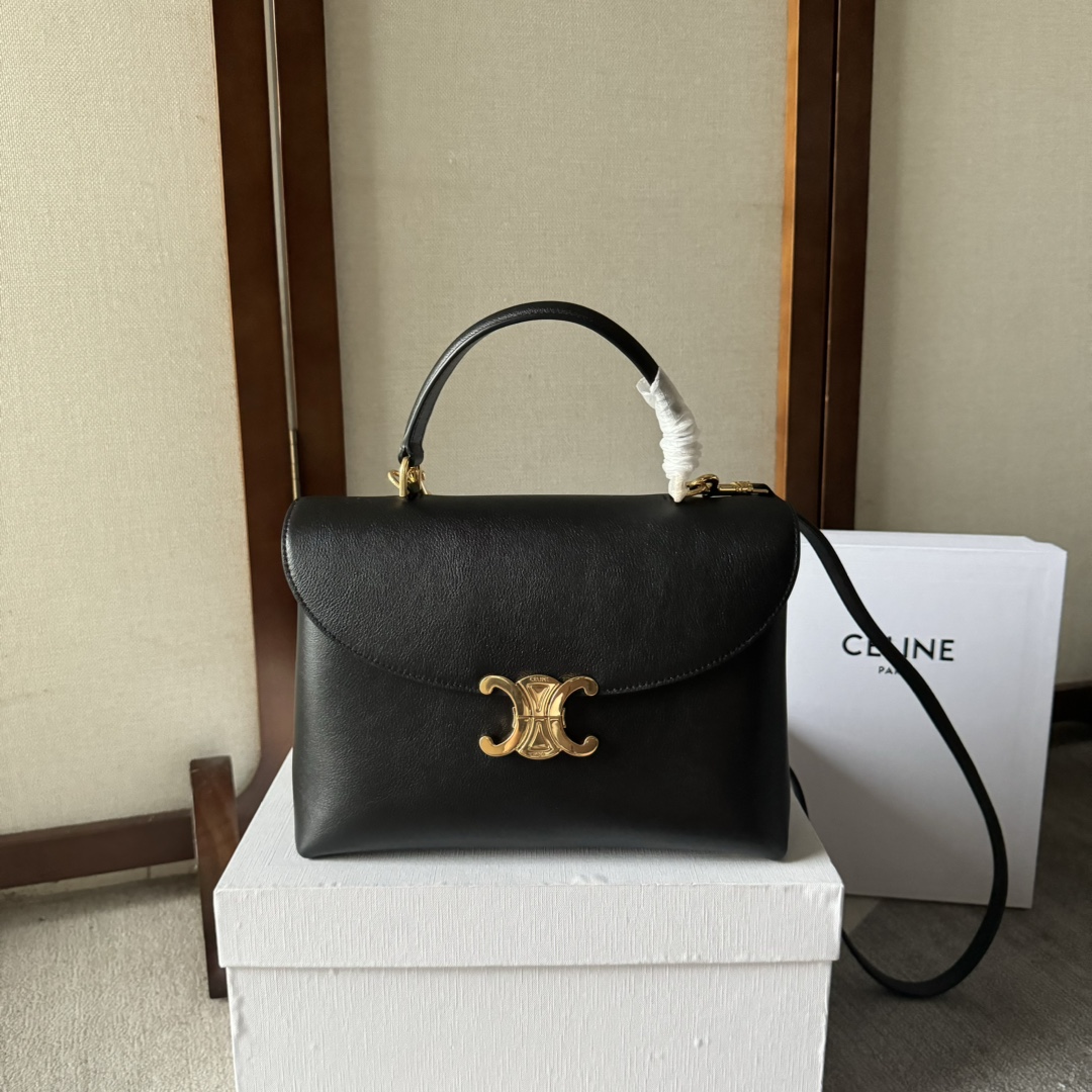 CELINE Supple Calfskin Medium Nino Black 1670584