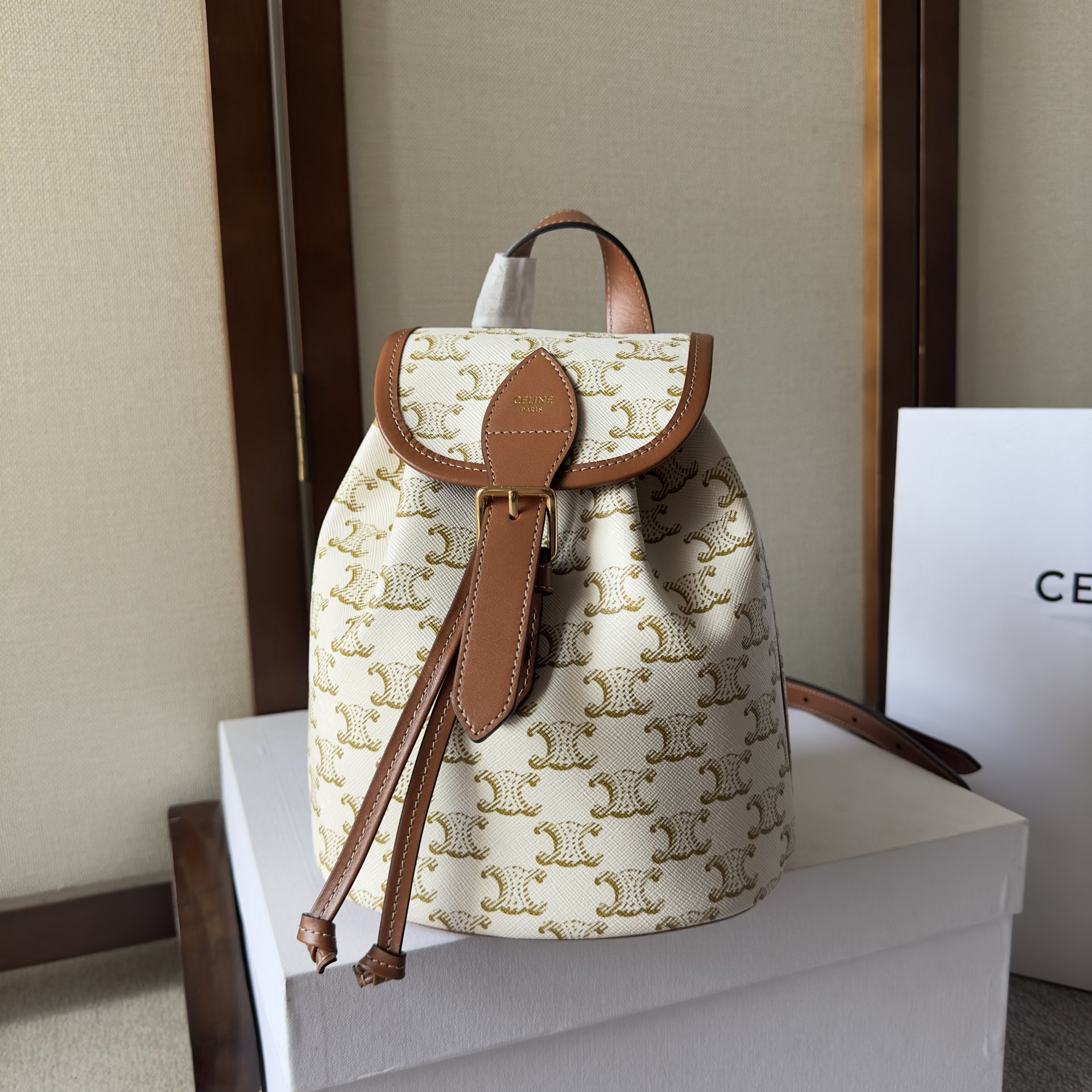 Celine Triomphe Folco Mini 2022 – Neutrals Backpacks, Handbags – CEL31327
