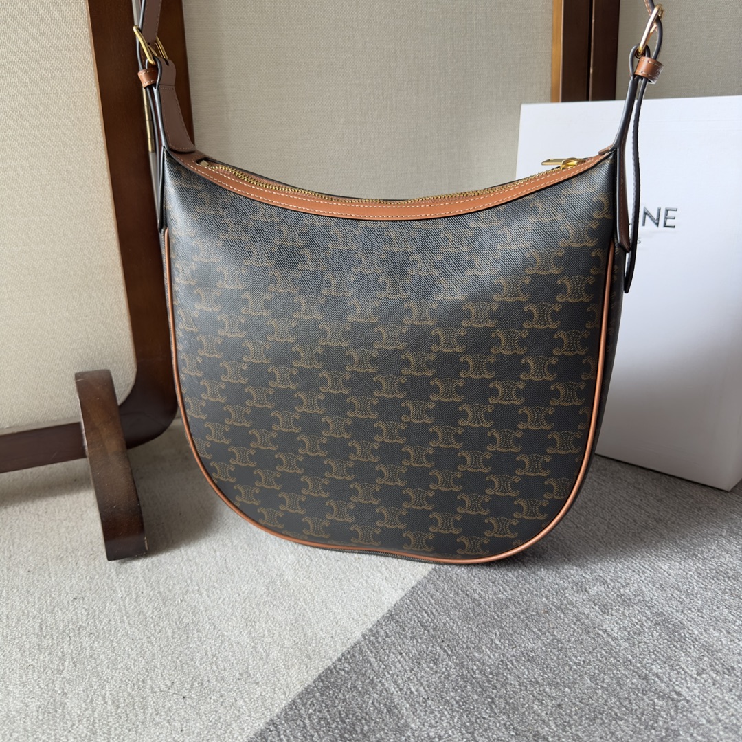 Celine MEDIUM HELOÏSE BAG IN TRIOMPHE CANVAS AND