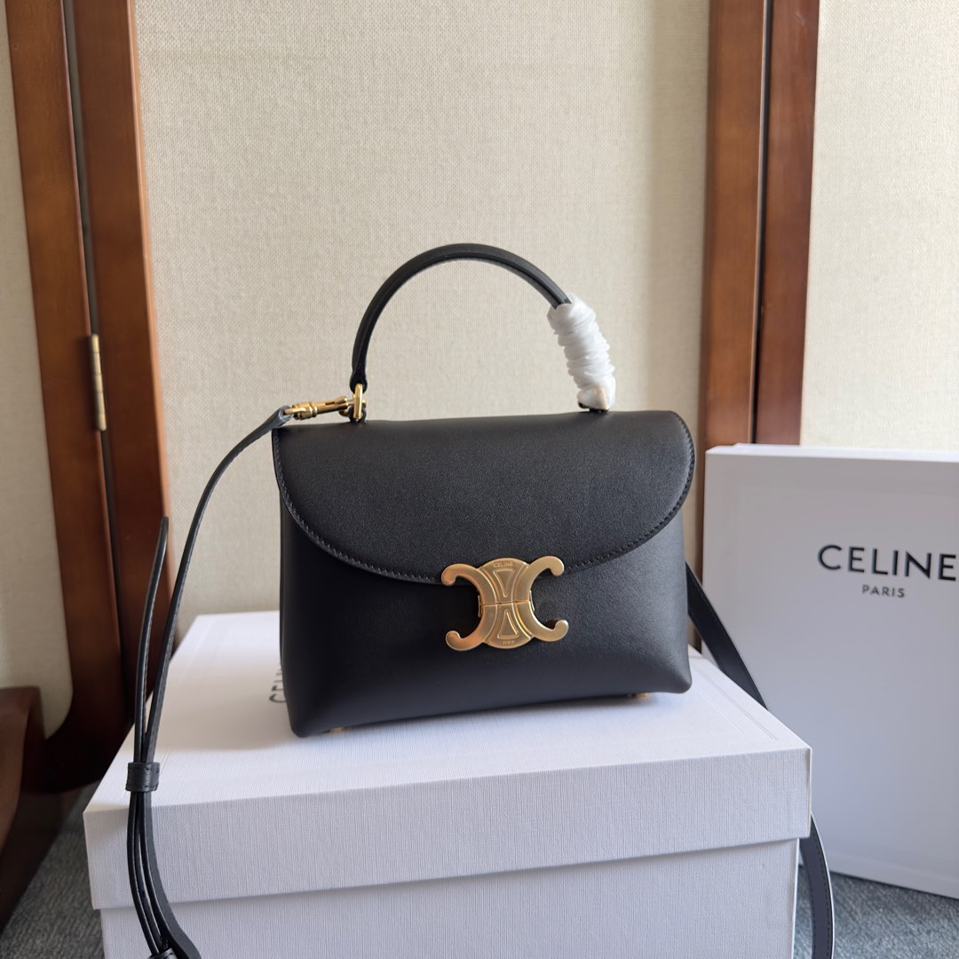 Celine TEEN NINO BAG IN SMOOTH SATINATED CALFSKIN – BLACK