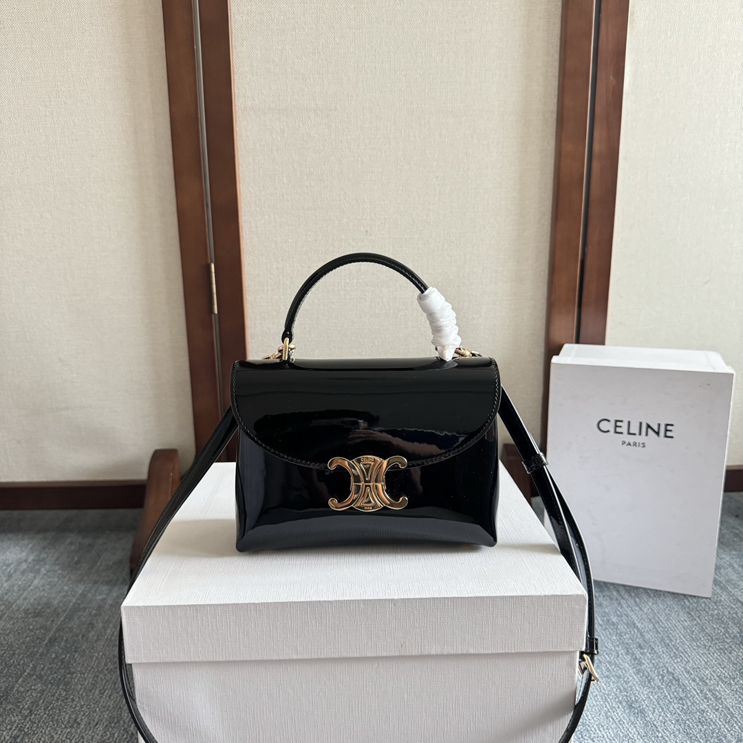 Celine TEEN NINO BAG IN GLITTER PYTHON – Black Glitter | CELINE