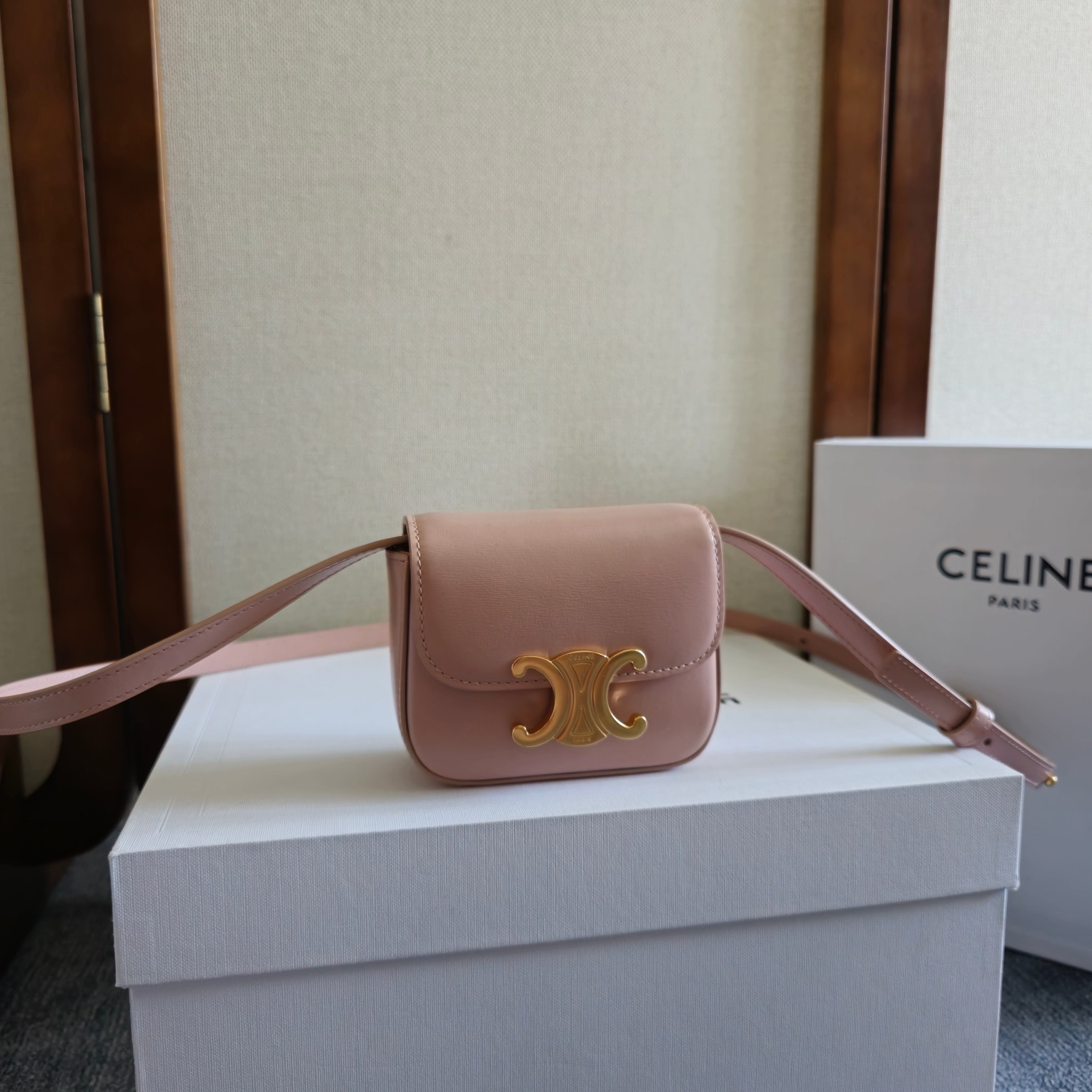 Celine TEEN TRIOMPHE BAG IN SHINY CALFSKIN – | CELINE