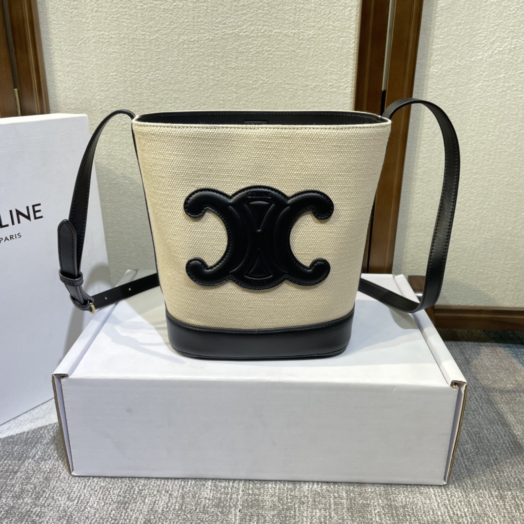 Celine Small Bucket Women’s Shoulder Bag in Black Vanilla