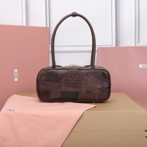 Miu Miu Beau Patchwork Tote Bag | Brown |