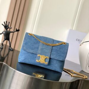 CELINE Medium Celine Victoire Bag IN DENIM |
