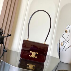 Celine TEEN GARANCE bag in PATENT CALFSKIN – DARK BROWN |