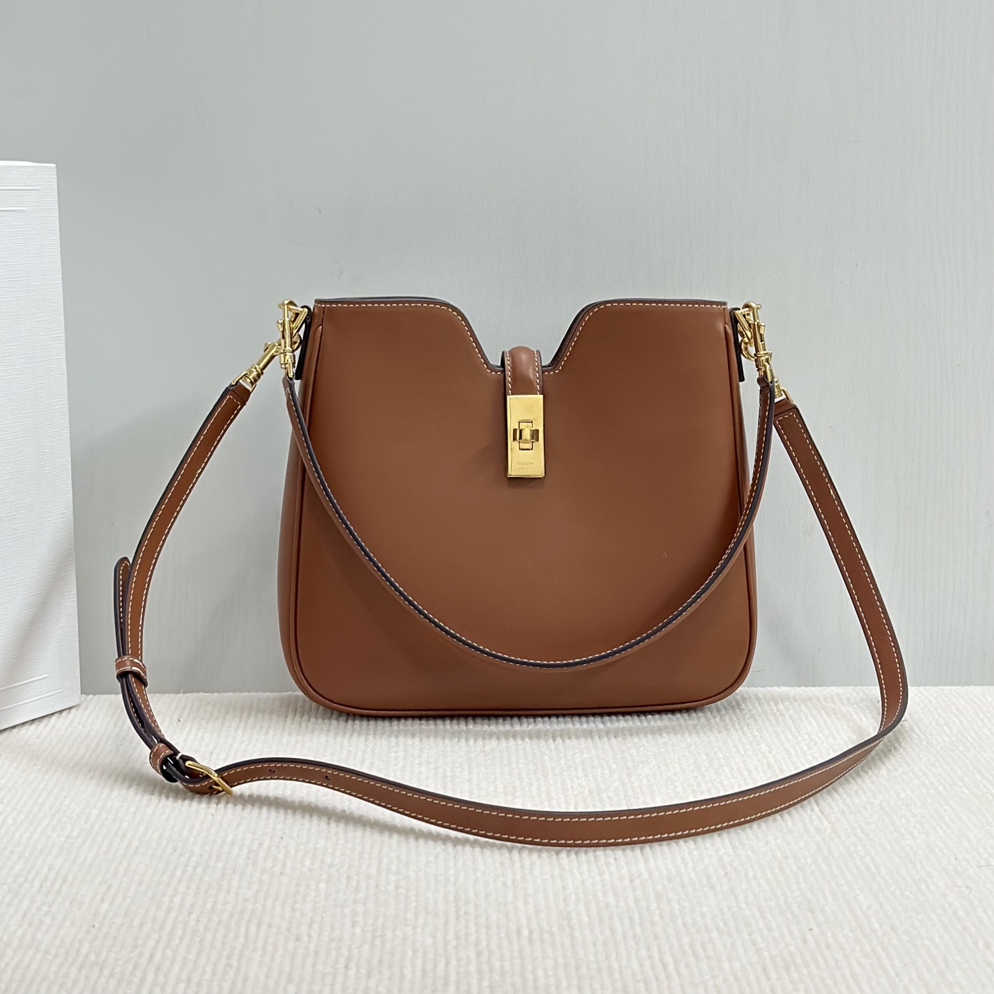Celine SMALL CAMILLE 16 SOFT BAG IN SMOOTH CALFSKIN – TAN