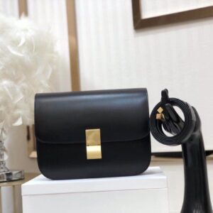 Celine Box Calfskin Teen Classic Box Flap Bag Black