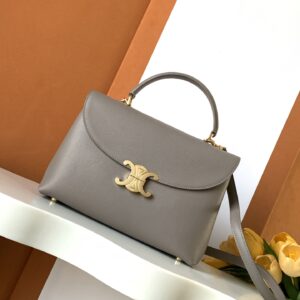 Celine MEDIUM NINO BAG IN SUPPLE GRAINED CALFSKIN – PEBBLE