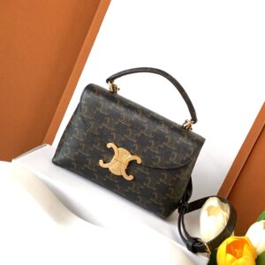 Celine Teen Nino Bag in Triomphe Canvas Tan |