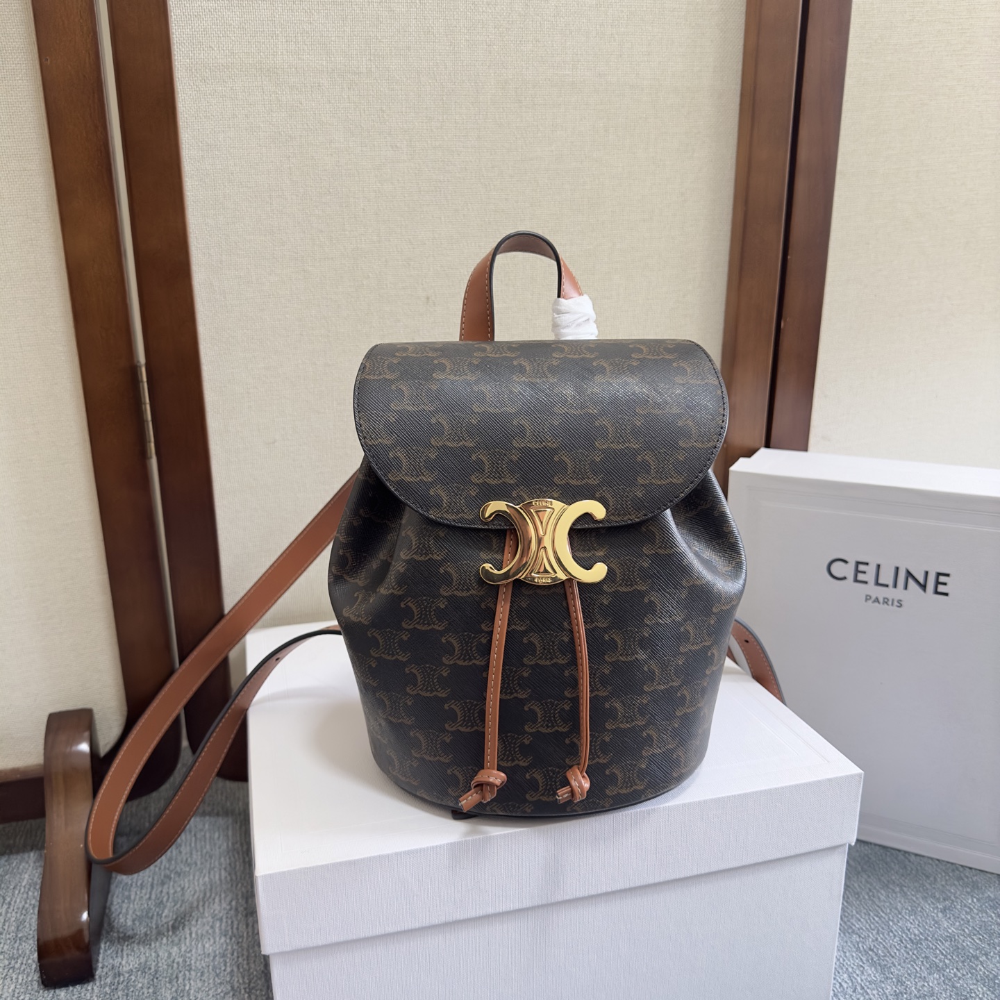 CELINE BACKPACK CELINE BONNIE IN Triomphe Canvas and …