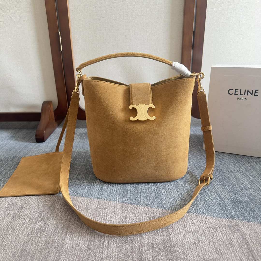 Celine MEDIUM LOUISE BAG IN SUEDE CALFSKIN – BLONDE | CELINE