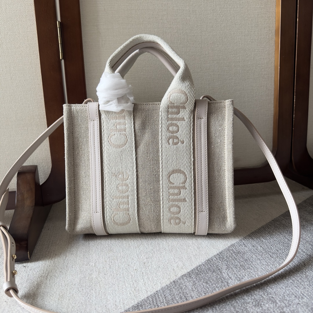 Chloé Chloé Small Woody Tote Bag In Linen | Chloé