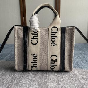 Chloe Ivory Navy Woody Small Tote Bag | eBay