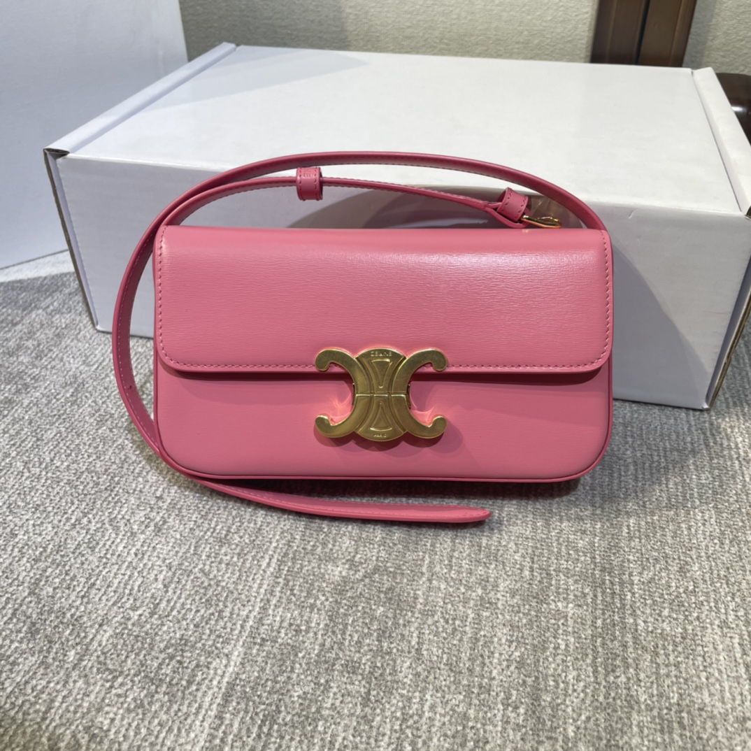 Celine Triomphe Claude – Pink Shoulder Bags, Handbags –