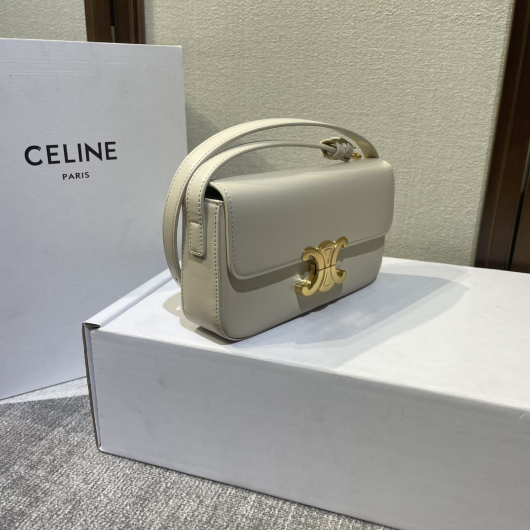 Céline Celine Triomphe Smooth Leather Small Shoulder
