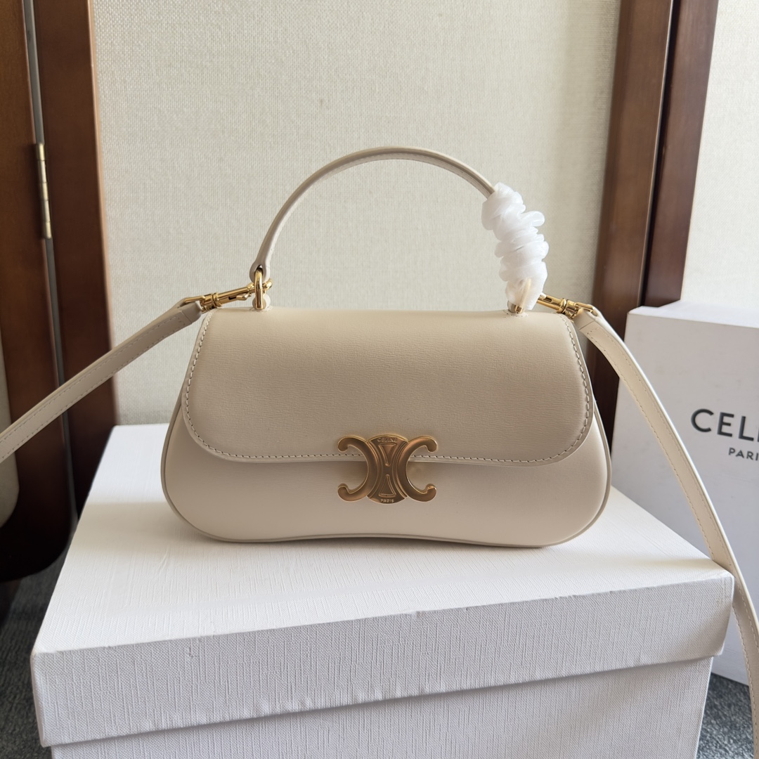 Celine MINI BESACE CLEA in SHINY CALFSKIN – NUDE | CELINE