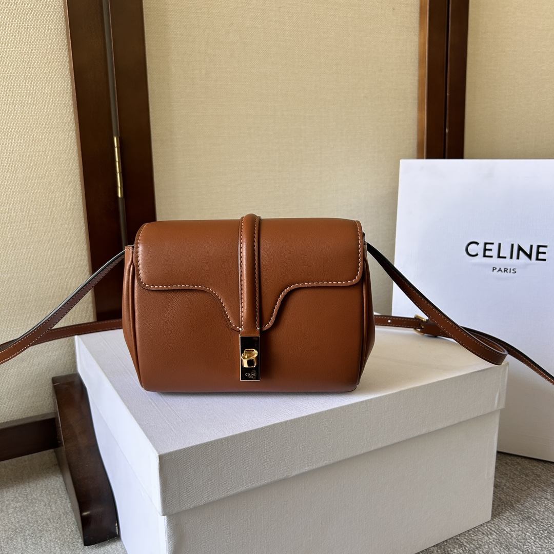 Celine 2022 Mini Soft 16 Bag – Brown Crossbody Bags