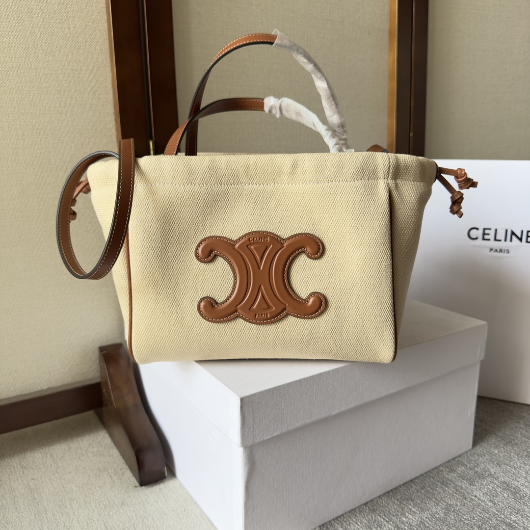 CELINE Horizontal Cabas Canvas / CELINE TOTE BAG