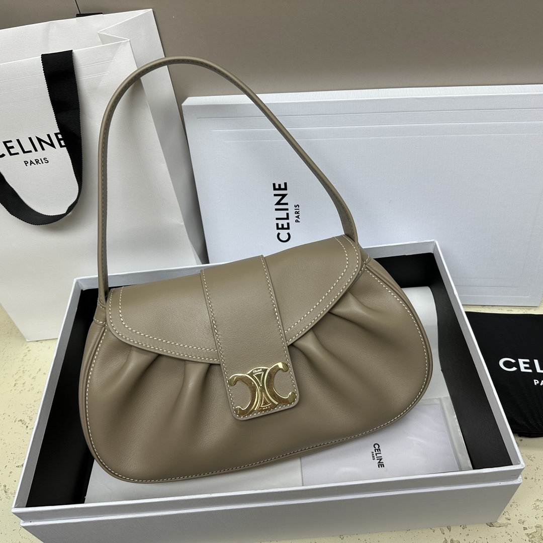 Celine Leather Polly – Neutrals Shoulder Bags, Handbags – CEL307748